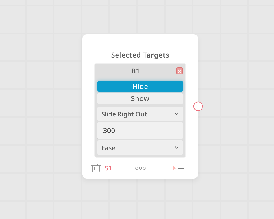 ShowHide operator with per-target animation