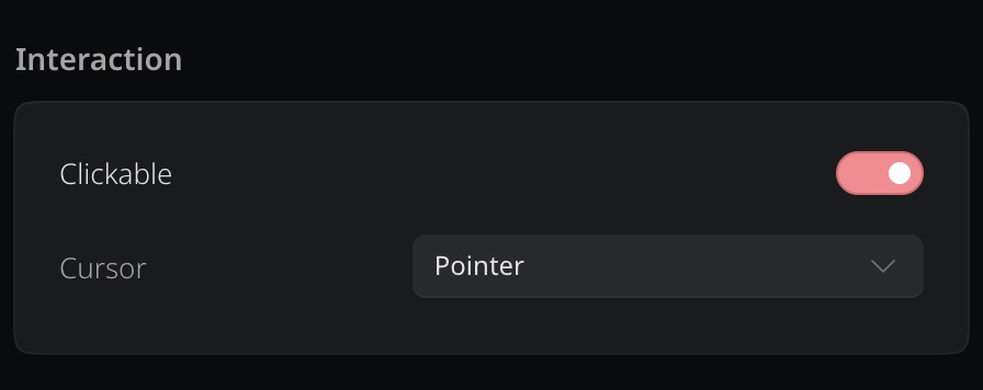 Clickable toggle and cursor style picker on a block group