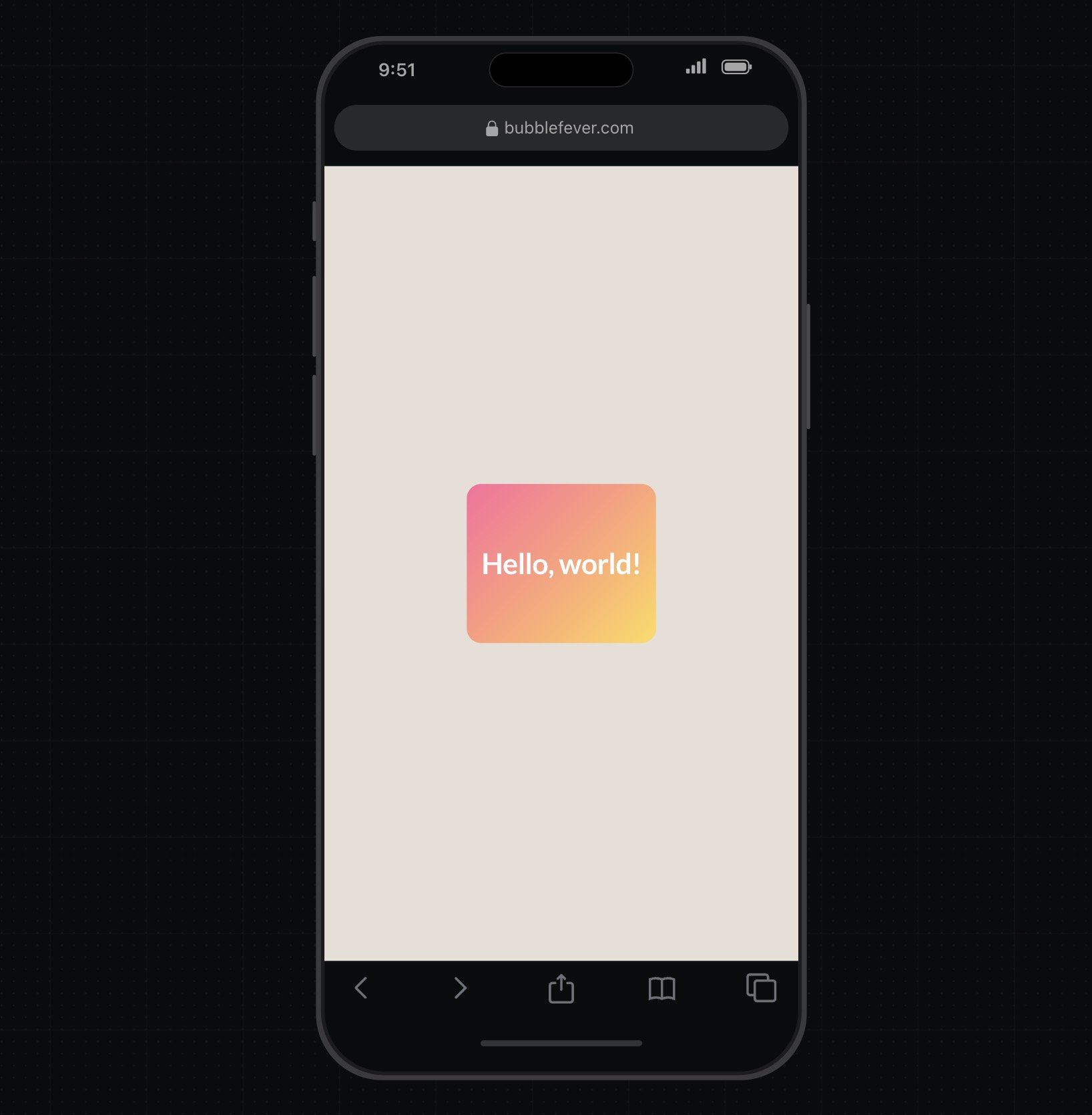 Updated phone frame with iPhone 16 proportions and Dynamic Island