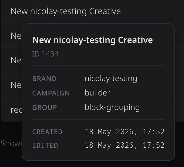 Redesigned tooltip with structured layout
